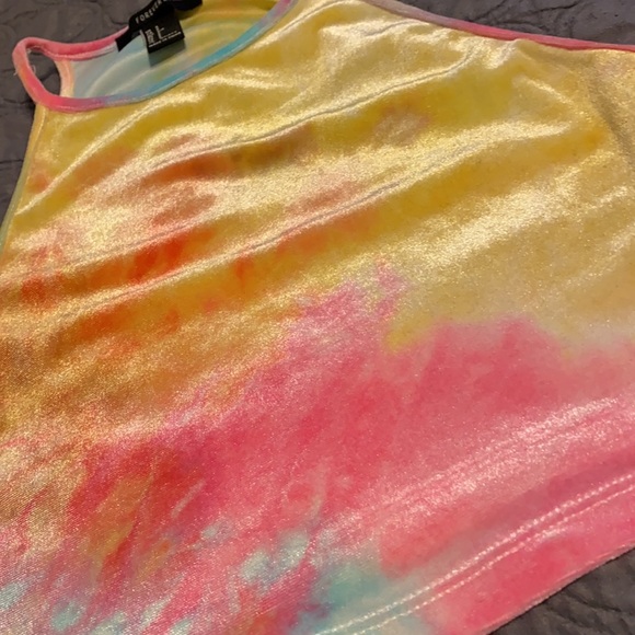 Velvet tie dye crop top! 🌈 - Picture 2 of 4